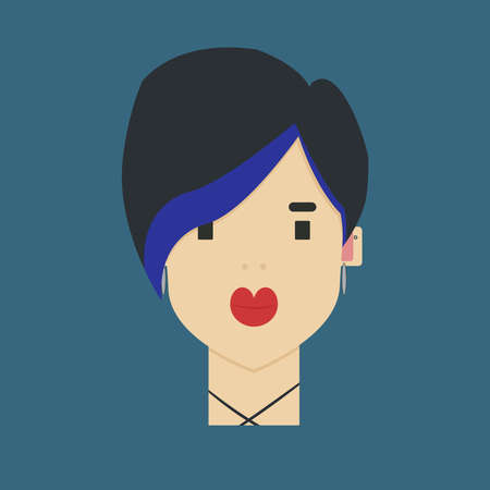 Rocker girl, illustrationのイラスト素材