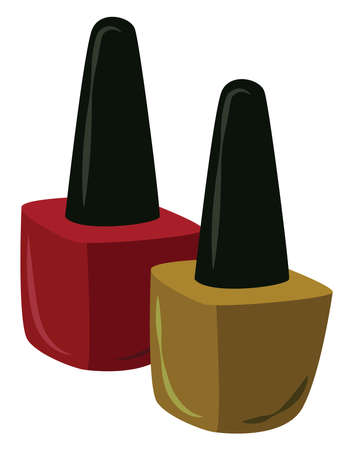 Nail polish, illustration, vector on white background.のイラスト素材
