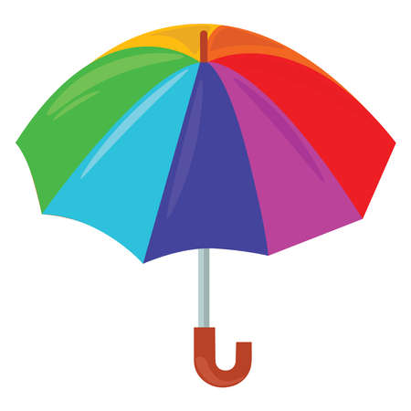 Umbrella, illustration, vector on white background.のイラスト素材