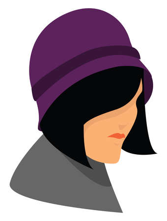 Retro hat, illustration, vector on white background.のイラスト素材
