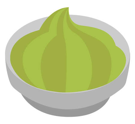 Wasabi, illustration, vector on white background.のイラスト素材