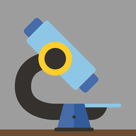 Microscope, illustration, vector on white background.のイラスト素材
