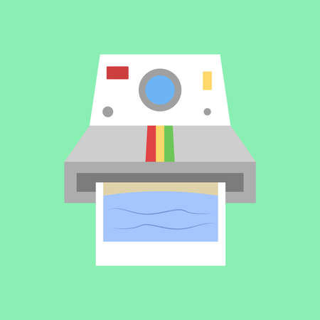 Polaroid, illustration, vector on white background.