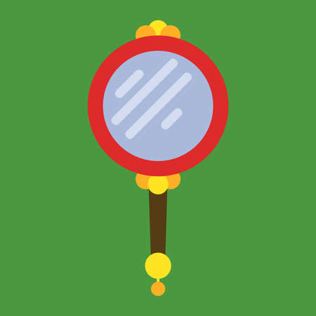 Small mirror, illustration, vector on white background.のイラスト素材