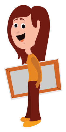 Artist, illustration, vector on white background.のイラスト素材