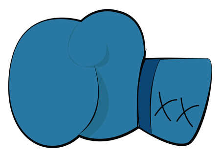 Boxing glove, illustration, vector on white background.のイラスト素材
