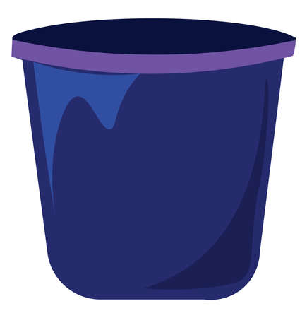 Blue bucket, illustration, vector on white background.のイラスト素材