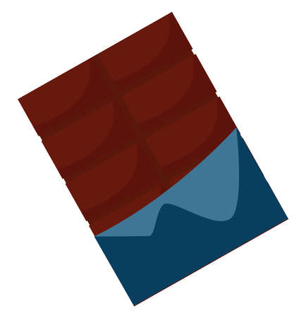 Chocolate bar, illustration, vector on white background.のイラスト素材
