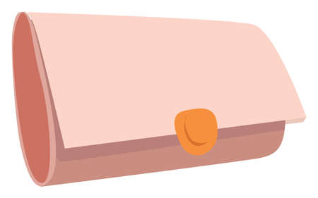 Soft pink clutch, illustration, vector on white background.のイラスト素材