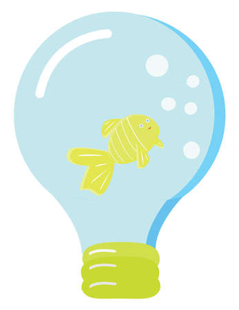 Lightbulb, illustration, vector on white background.のイラスト素材