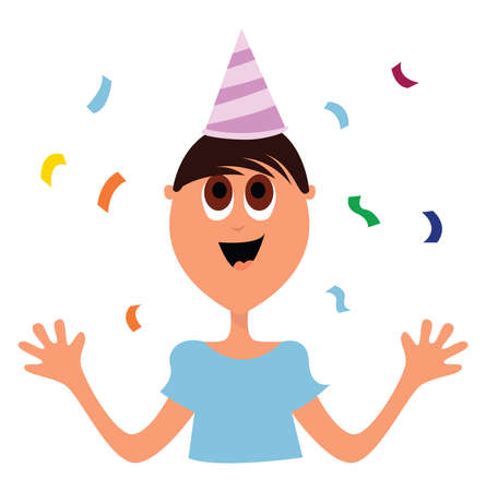 Festive mood, illustration, vector on white background.のイラスト素材