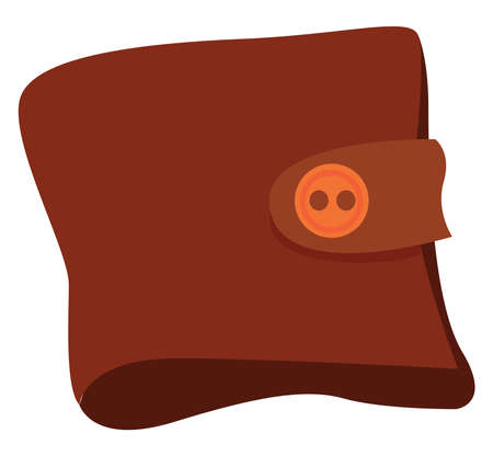 Mans wallet, illustration, vector on white background.のイラスト素材