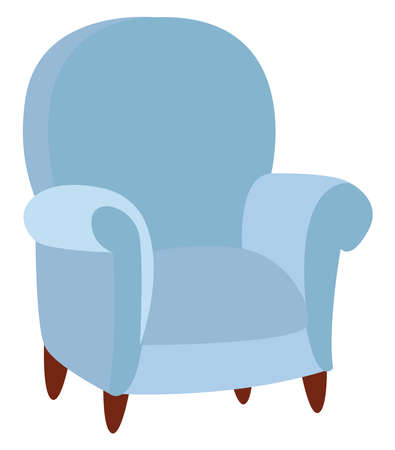 Soft chair, illustration, vector on white background.のイラスト素材