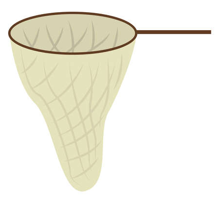 Fishing net, illustration, vector on white background.のイラスト素材