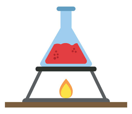 Chemistry, illustration, vector on white background.のイラスト素材