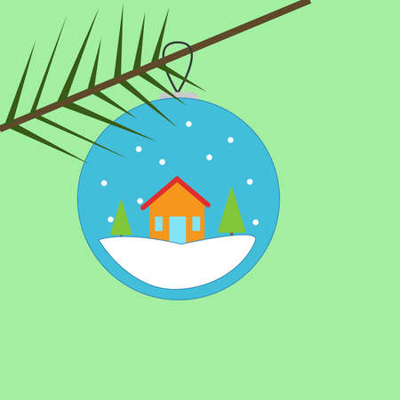 Christmas tree toy, illustrationのイラスト素材