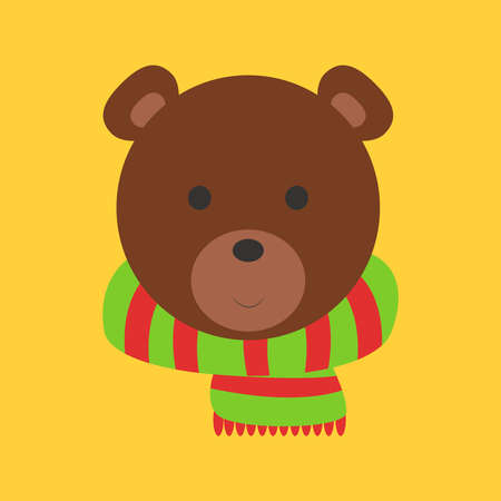 Christmas bear, illustrationのイラスト素材