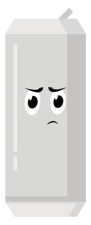 Beer can, illustration, vector on white background.のイラスト素材