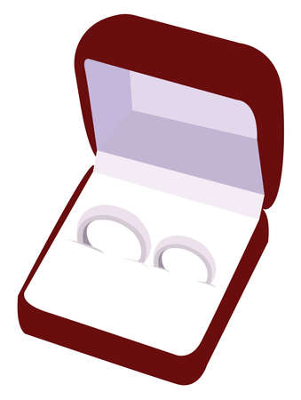 Case for rings, illustration, vector on white background.のイラスト素材