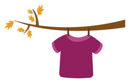 Pink shirt, illustration, vector on white background.のイラスト素材