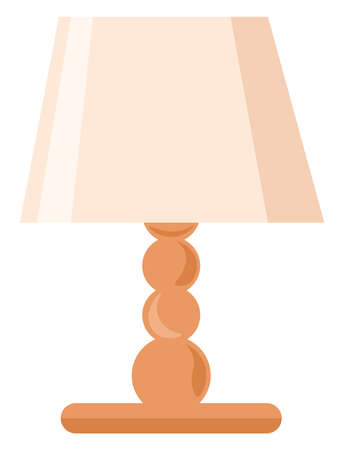 Table lamp, illustration, vector on white background.のイラスト素材