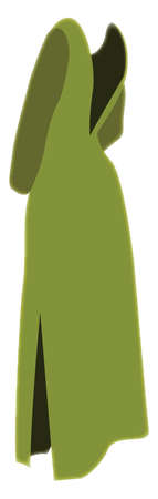 Green dress, illustration, vector on white background.のイラスト素材