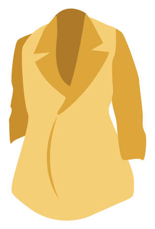 Yellow coat, illustration, vector on white background.のイラスト素材
