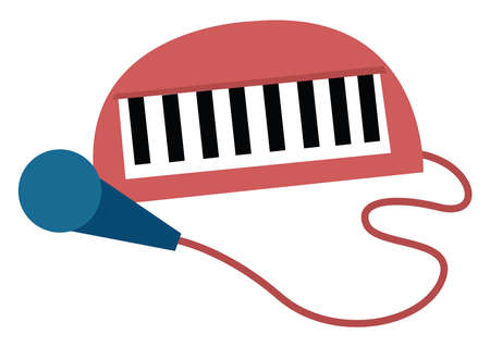 Microphone, illustration, vector on white background.のイラスト素材