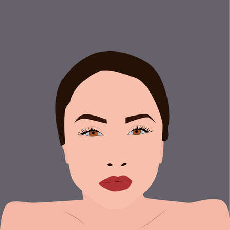 Woman with make up, illustrationのイラスト素材