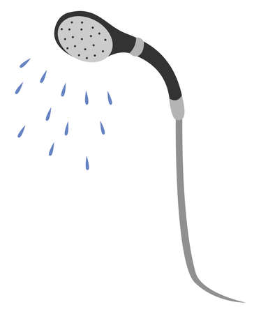 Shower, illustration, vector on white background.のイラスト素材