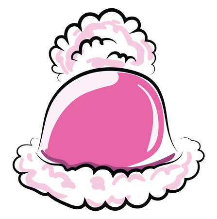 Pink cap, illustration, vector on white background.のイラスト素材