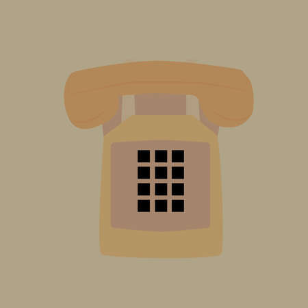Old retro telephone, illustration, vector on white background.のイラスト素材