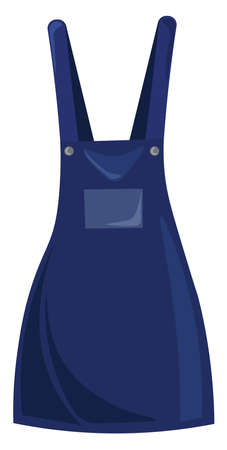 Blue apron, illustration, vector on white background.のイラスト素材