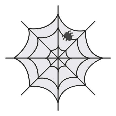 Spider web, illustration, vector on white background.のイラスト素材