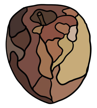 Decorative apple, illustration, vector on white background.のイラスト素材