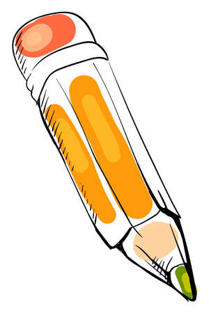 Pencil drawing, illustration, vector on white background.のイラスト素材