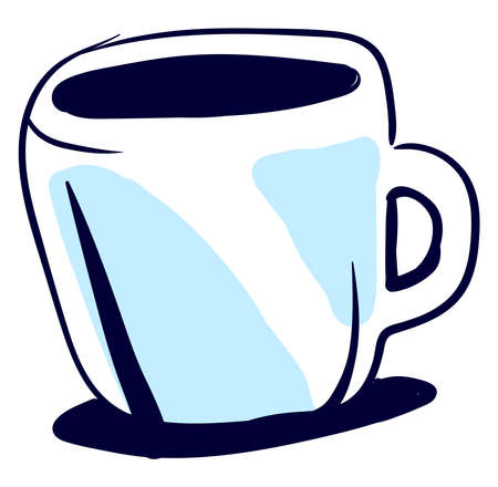 Cup of coffee, illustration, vector on white background.のイラスト素材