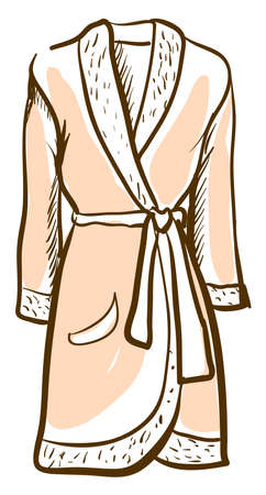 Drawing of a bathrobe, illustration, vector on white background.のイラスト素材