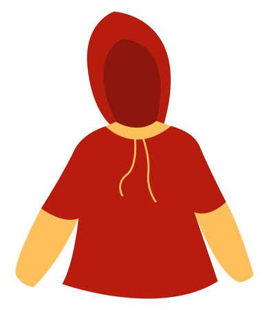 Red jumper, illustration, vector on white background.の写真素材