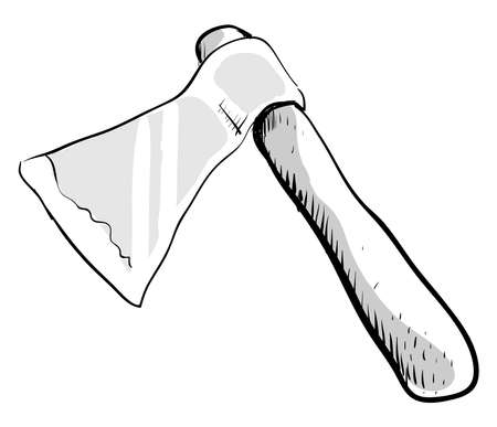 Small ax, illustration, vector on white background.のイラスト素材