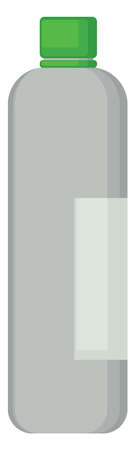 Acetone in bottle, illustration, vector on white background.