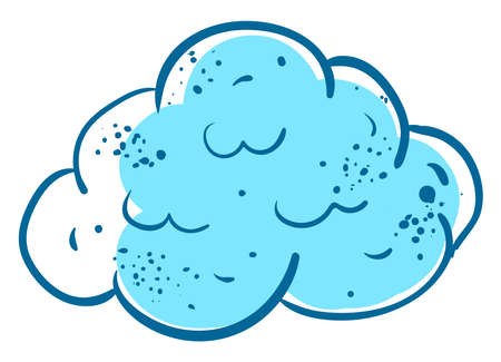 Cloud drawing, illustration, vector on white background.のイラスト素材