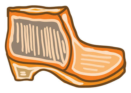 Decorative woman shoe, illustration, vector on white background.のイラスト素材
