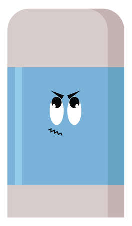 Blue eraser, illustration, vector on white background.のイラスト素材