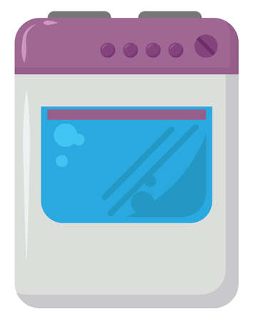 Gas oven, illustration, vector on white background.のイラスト素材
