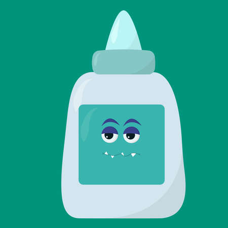 Glue in tube, illustration, vector on white background.のイラスト素材