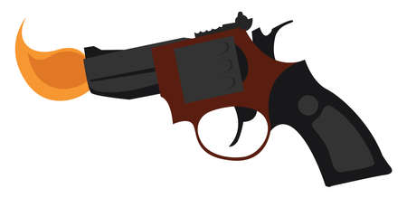 Gun lighter, illustration, vector on white background.のイラスト素材