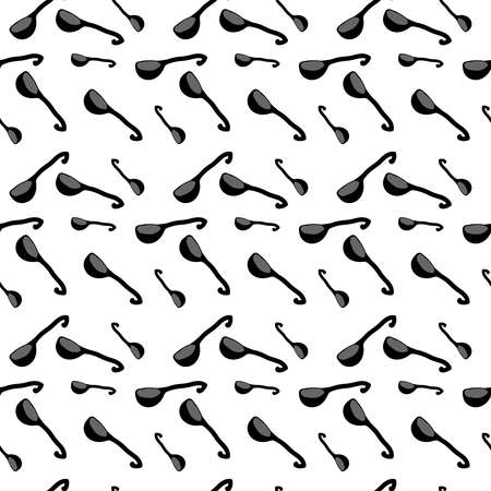 Ladle wallpaper, illustration, vector on white background.のイラスト素材