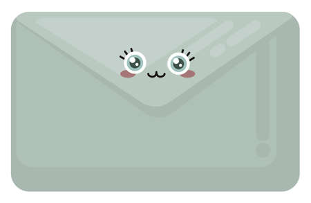 Cute letter, illustration, vector on white background.の写真素材
