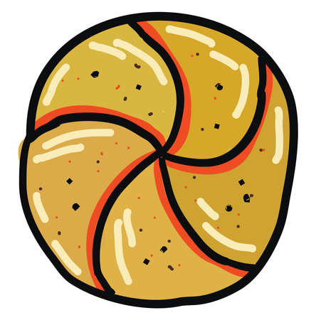Loaf bread, illustration, vector on white background.のイラスト素材